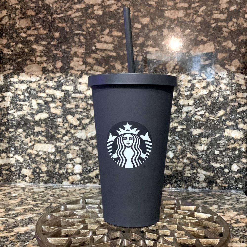 Matte Black Starbucks Tumbler Cup